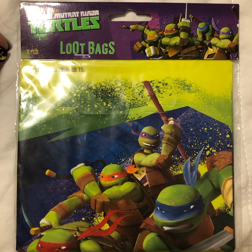Nickelodeon Teenage Mutant Ninja Turtles Loot Bags - Green, Blue, Purple